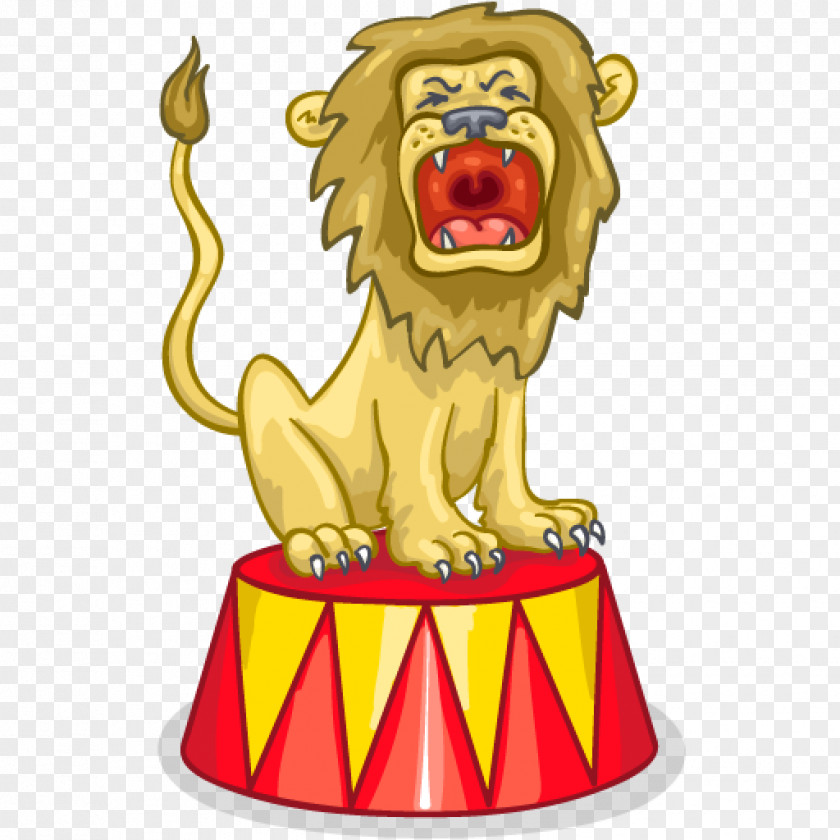 Cartoon Circus Lion Taming Clip Art PNG