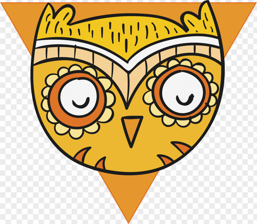 Cartoon Owl Vector Drawing Illustration PNG