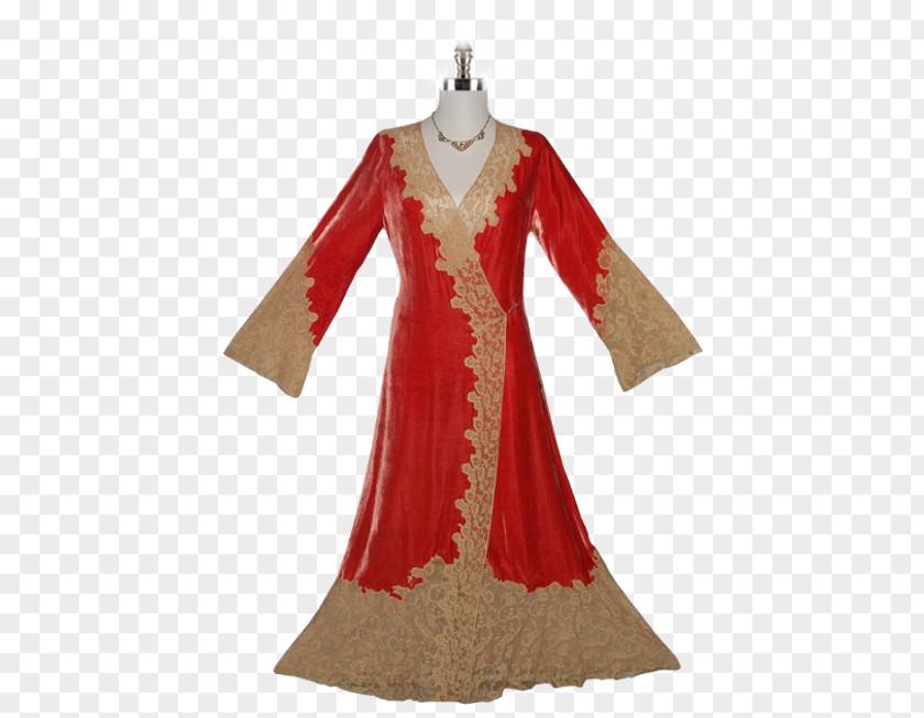 Chantilly Lace Costume Design Maroon Dress PNG