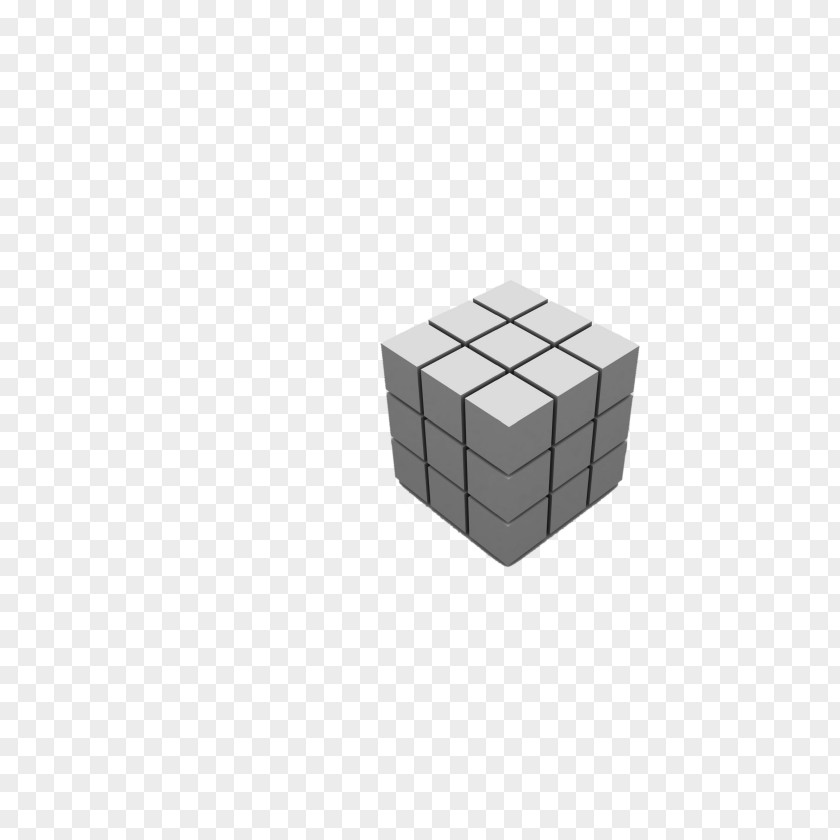 Gray Cube Rubiks Download PNG
