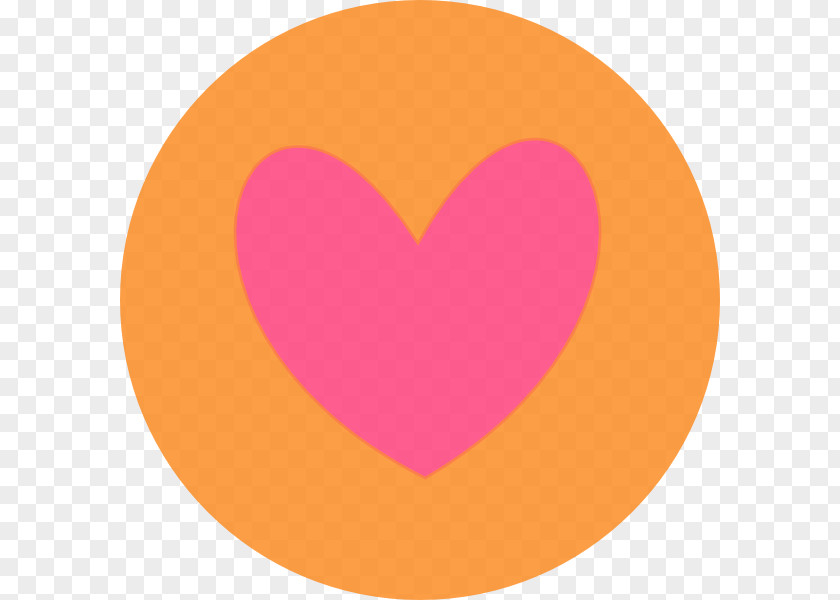 Orange Heart Keyword Tool Clip Art PNG