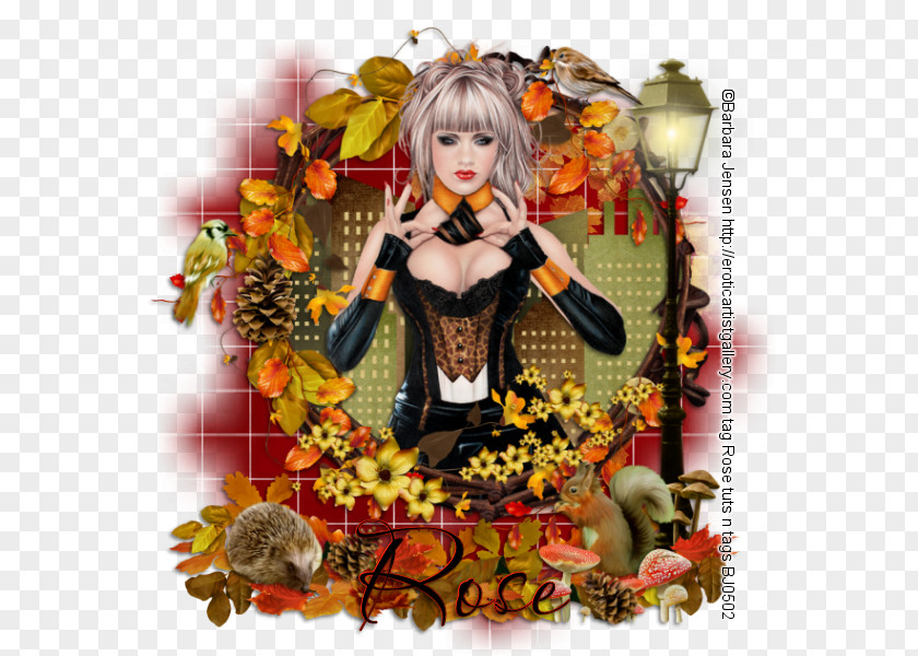 Autumn Town Doll Flower PNG