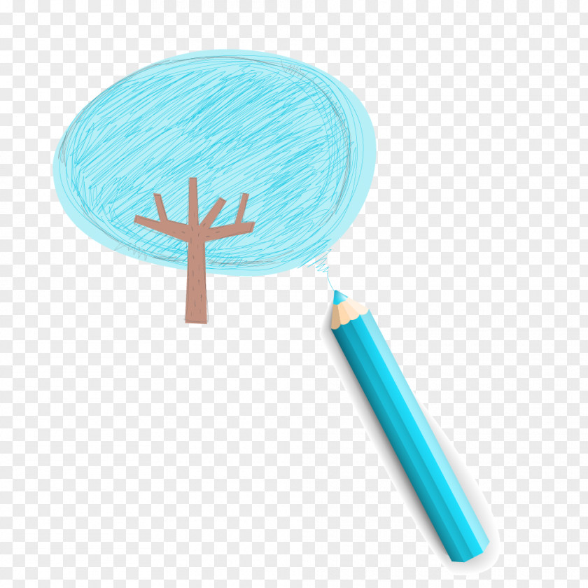 Children Painted Tree Vector Information Box Pencil PNG