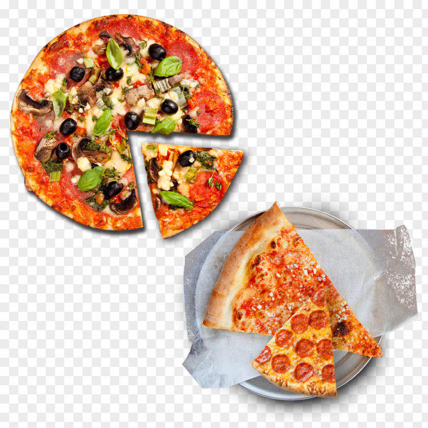 Delicious Pizza Cuts Sicilian Fast Food Falafel Junk PNG