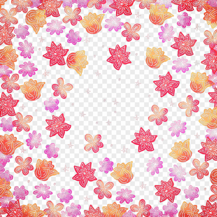 Vector Watercolor Floral Background Painting PNG