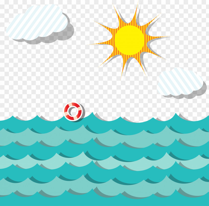 Cartoon Ocean Scene PNG