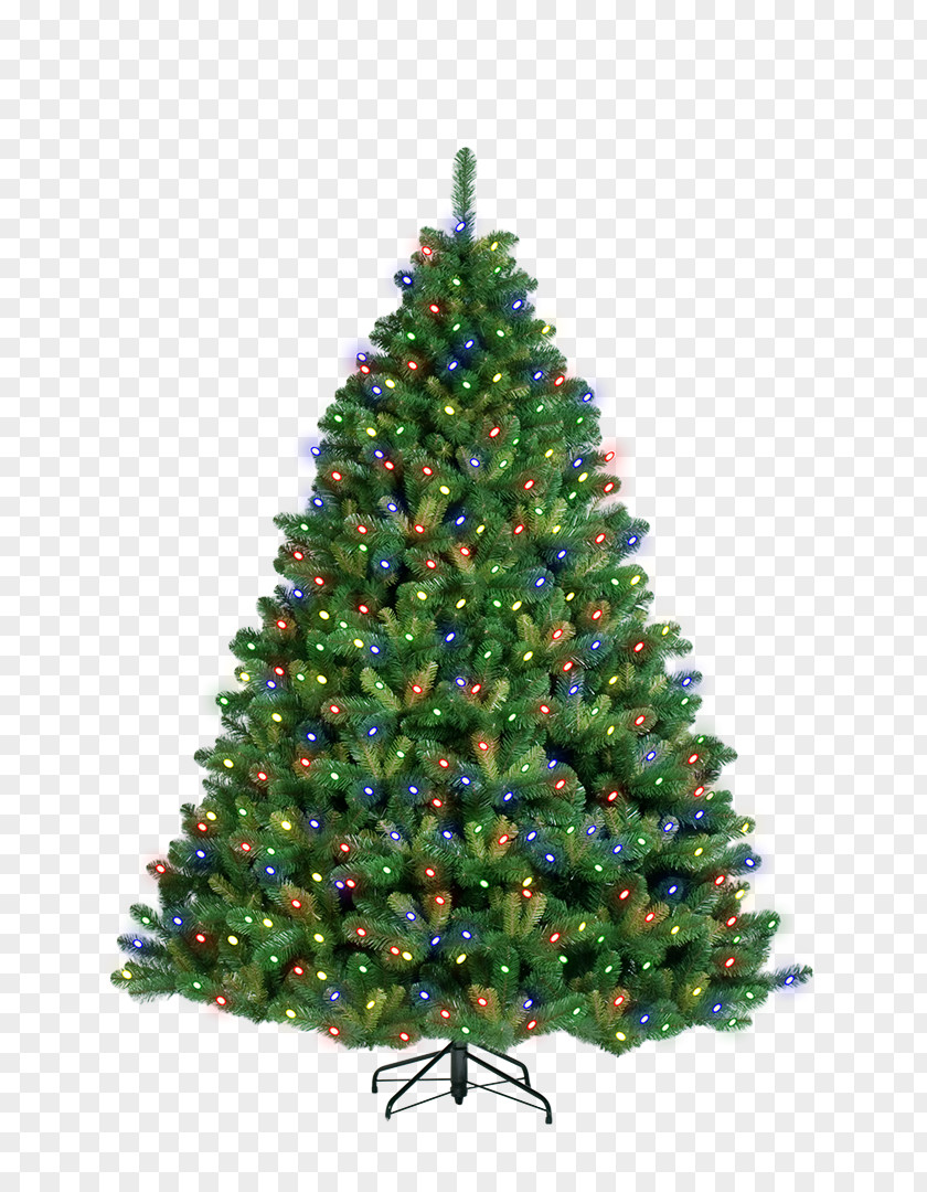 Colored Christmas Tree Light Effect Artificial Pre-lit PNG