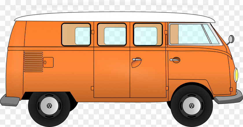 Compact Van Commercial Vehicle Orange Background PNG