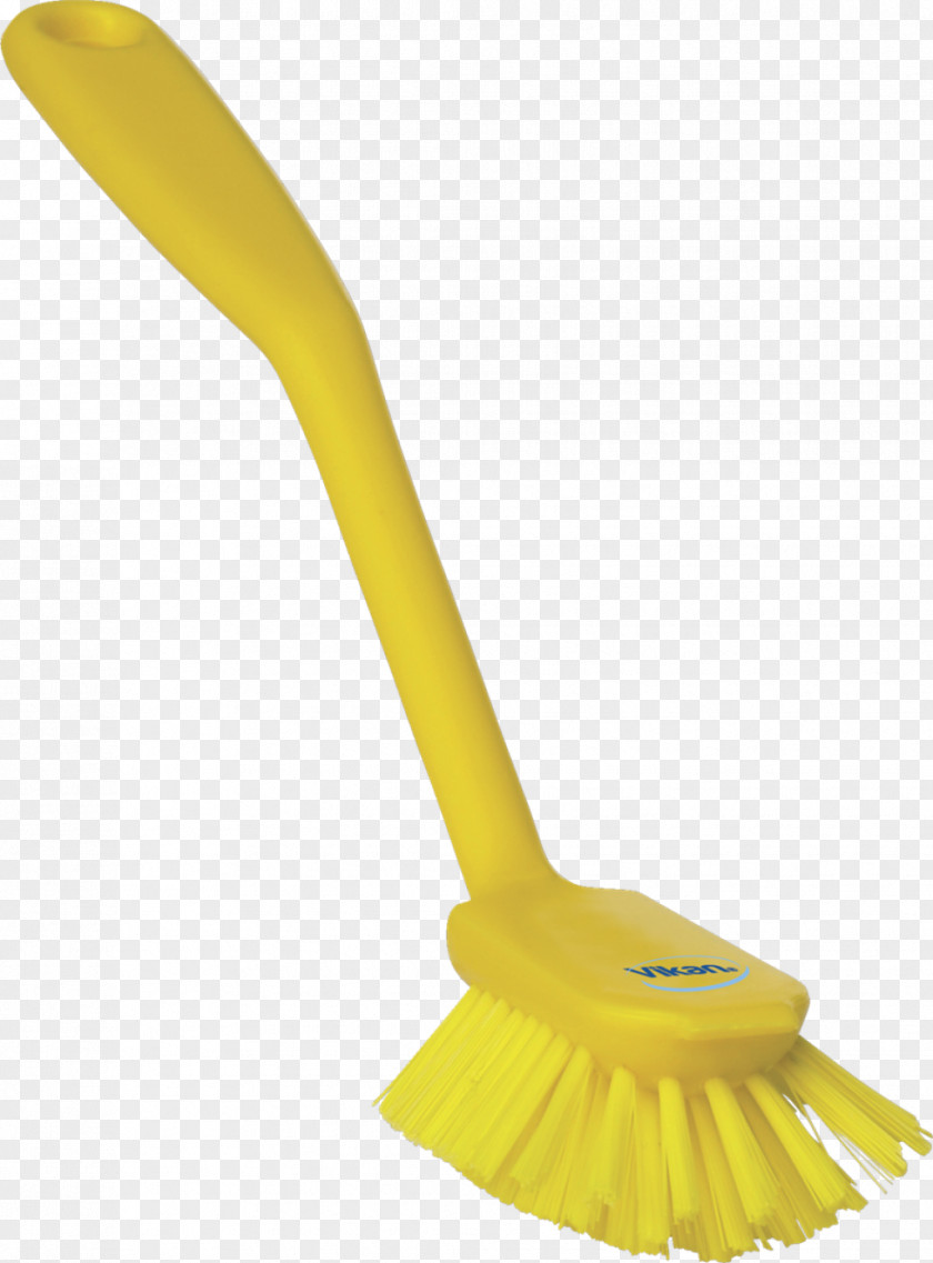 Kitchen Vikan Dish Brush Bristle Yellow Cleaning PNG