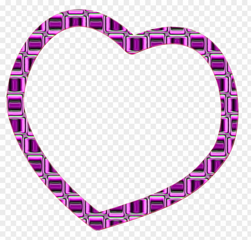 Magenta Lilac Heart Drawing PNG
