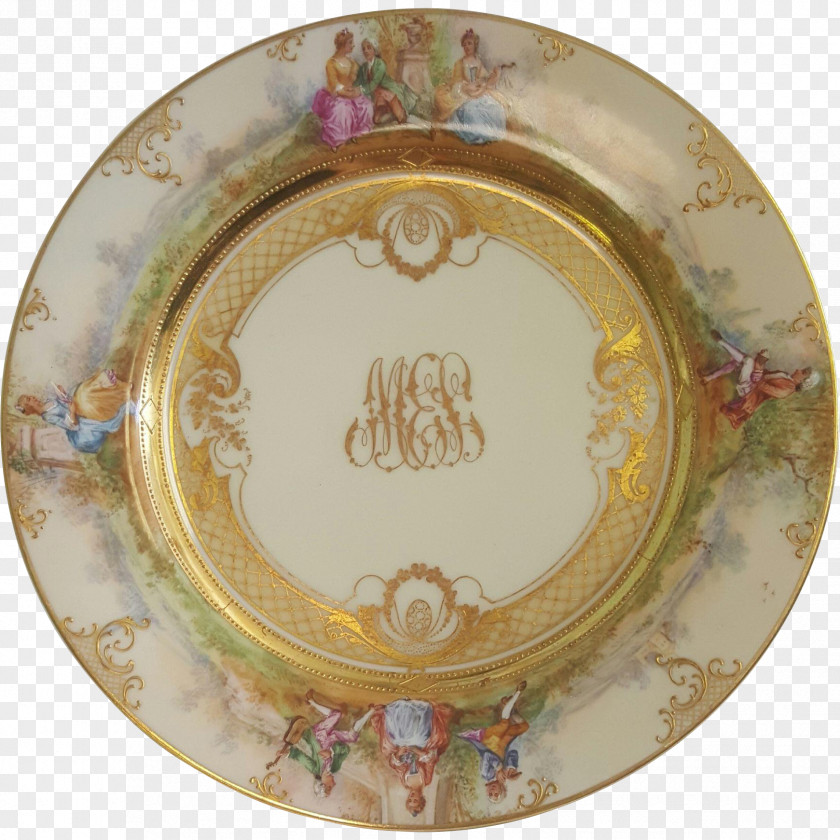 Plate Porcelain Saucer Tableware Set PNG