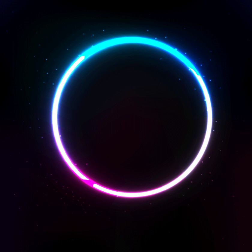 Vector Ring Glow Color Fluorescence Sky Space Circle Eclipse Wallpaper PNG