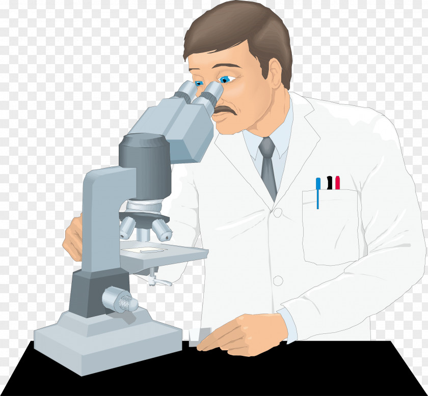A Doctor With Microscope Science Icon PNG