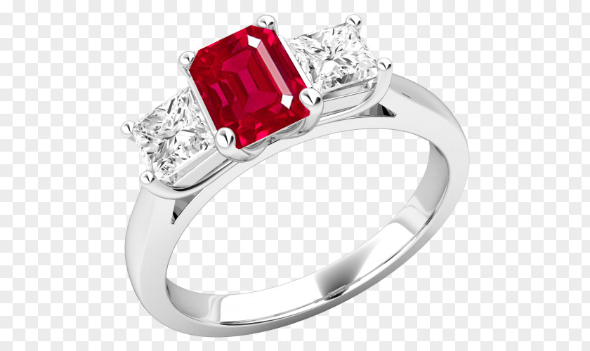 Ruby Diamond Rings Ring Cut Brilliant PNG