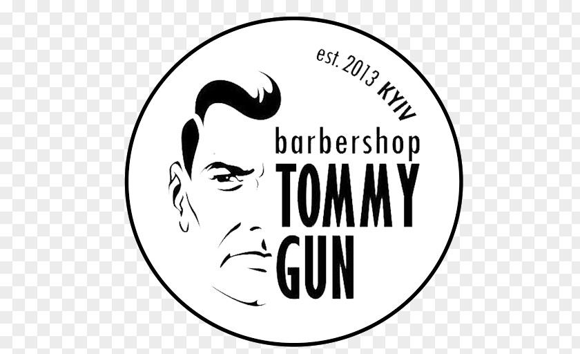Tommy Gun Barbershop | Khreshchatyk Barber's Pole Logo PNG
