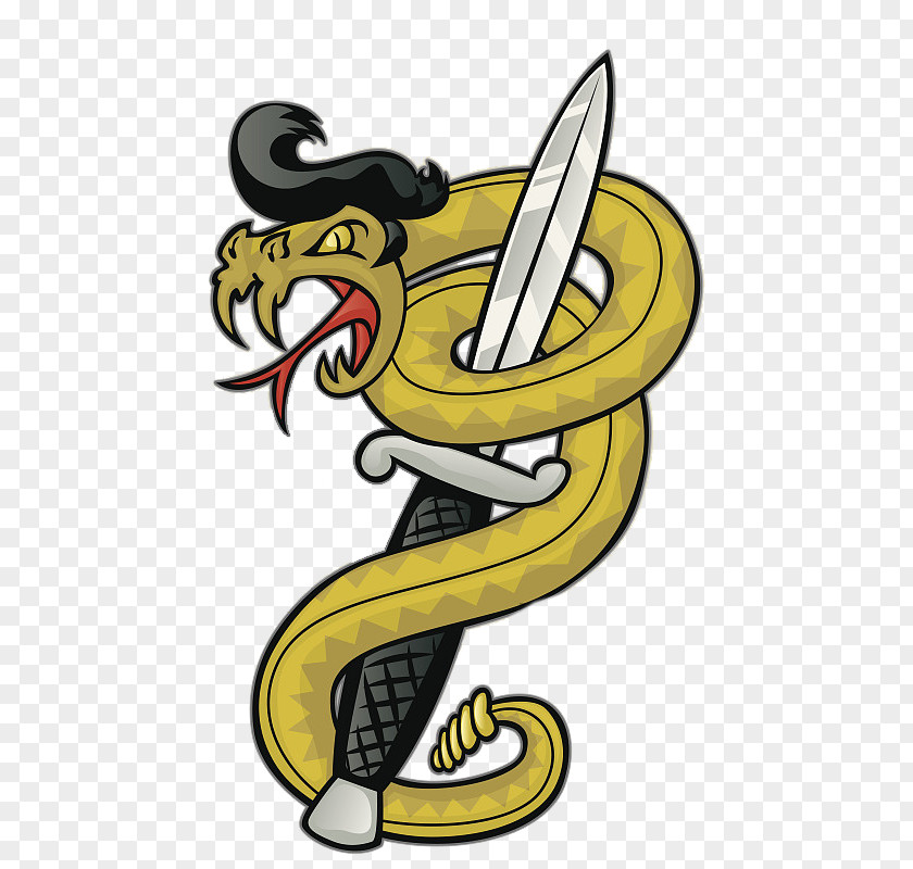 A Snake Whose Design Is Wrapped Around The Sword Drawing Download Illustration PNG