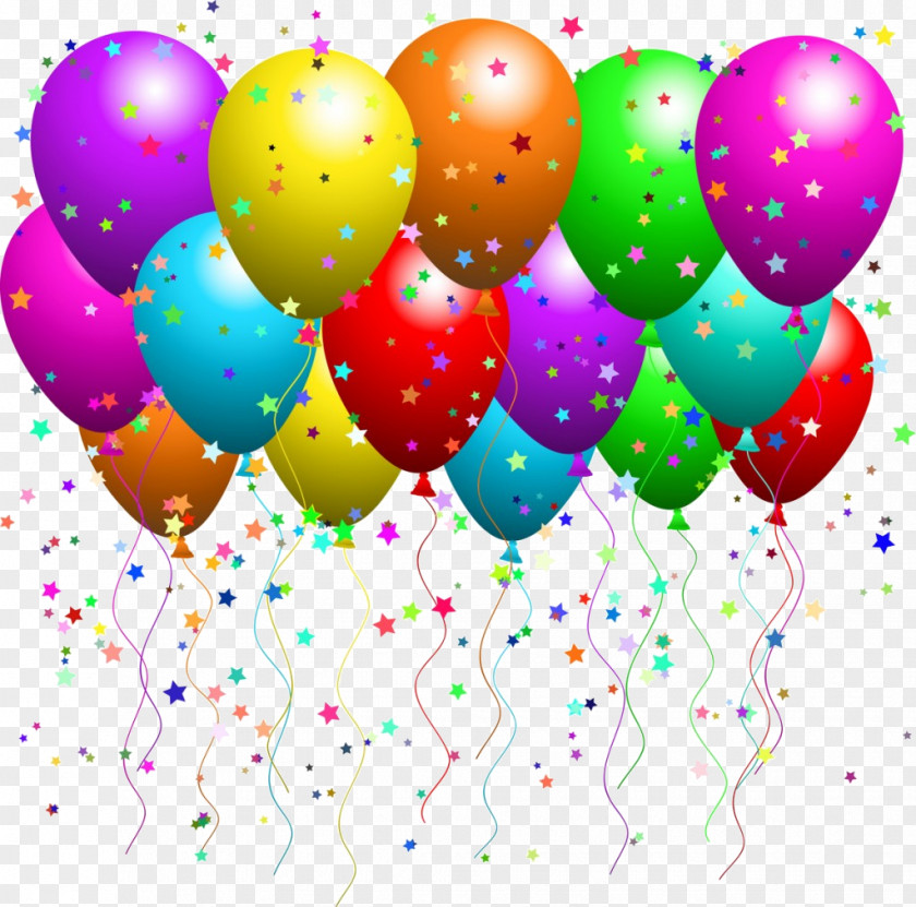 Birthday Balloon Party Greeting & Note Cards Clip Art PNG