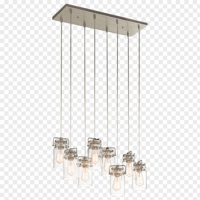 Light Pendant Fixture Brushed Metal Incandescent Bulb PNG