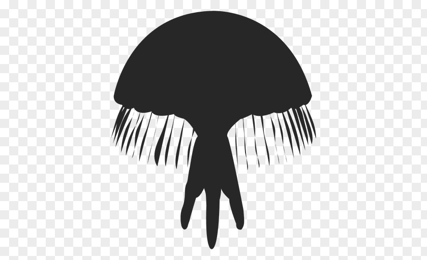 Silhouette Jellyfish Vector Graphics PNG