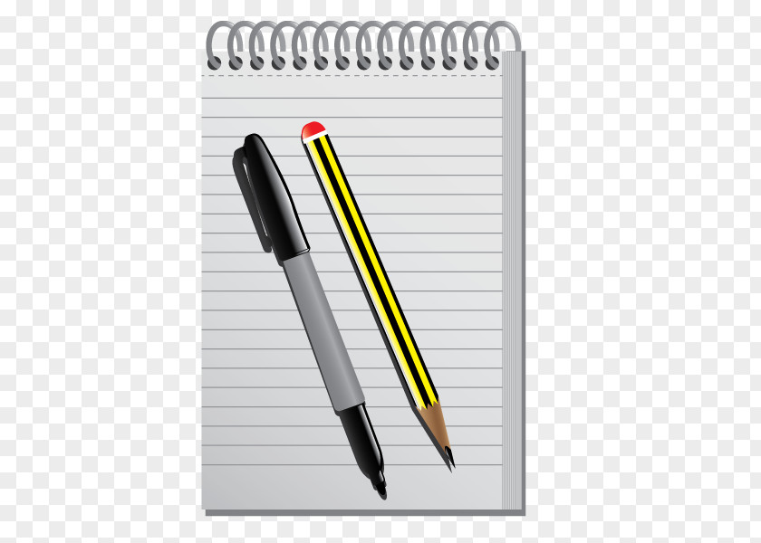 Vector Notebook Pencil Drawing PNG