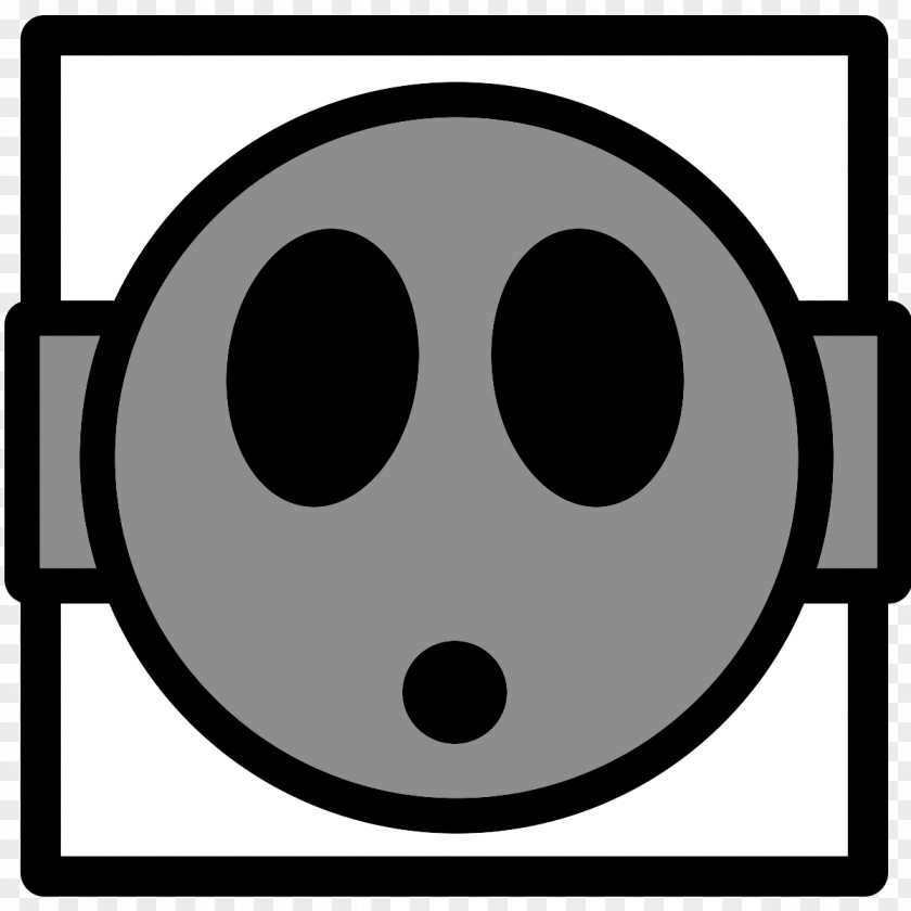 Geometry Dash Cube Shape Smiley PNG