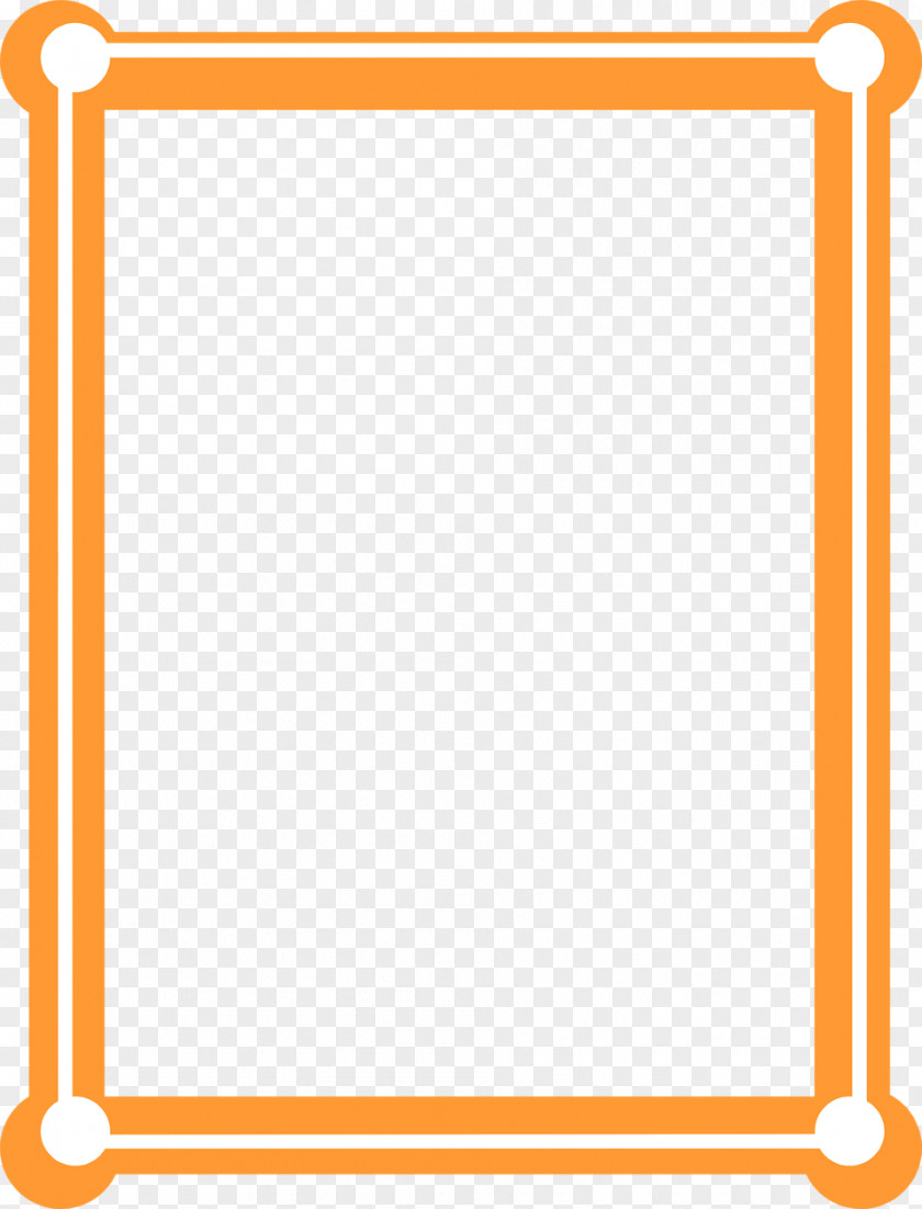 Orange Border Frame Picture Clip Art PNG