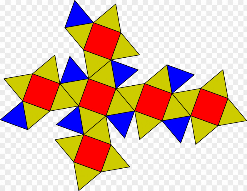 Small Cube Snub Archimedean Solid Polyhedron Net PNG