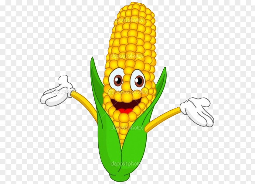 Corn On The Cob Maize Sweet Cartoon PNG