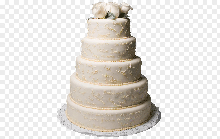 Wedding Cake Torte Buttercream PNG