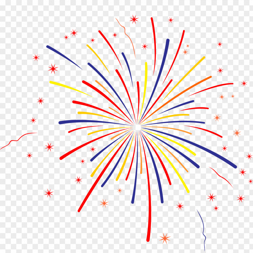Decorative Fireworks Vector Material Graphic Design Adobe PNG