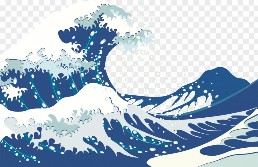 Deep Blue Sea Water Wind Wave Vector Euclidean PNG