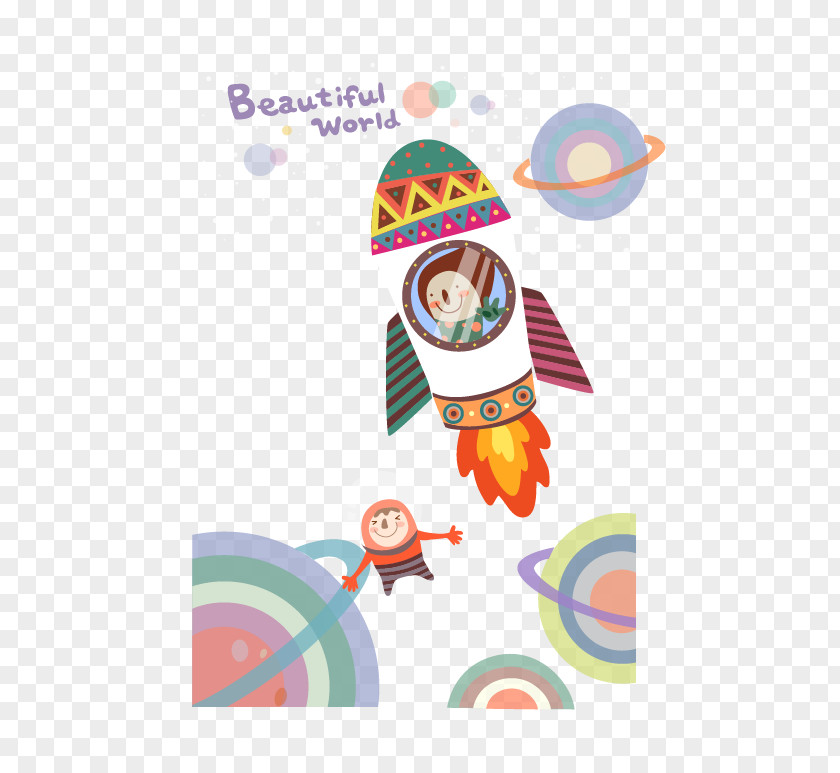 Rocket Cartoon Illustration PNG