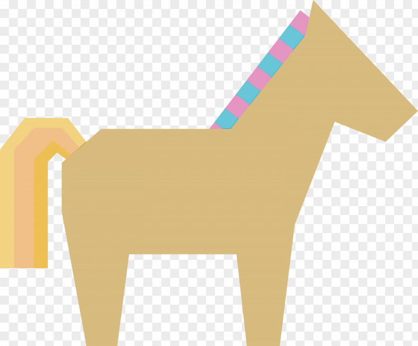 Giraffe Horse Yellow Line Font PNG