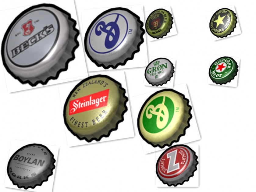 Cap Collection Red Wine Beer Bottle PNG