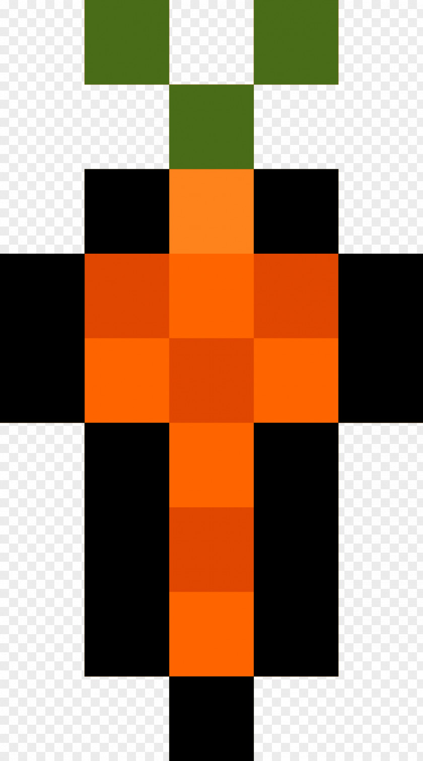 Carrot Pixel Art Clip PNG