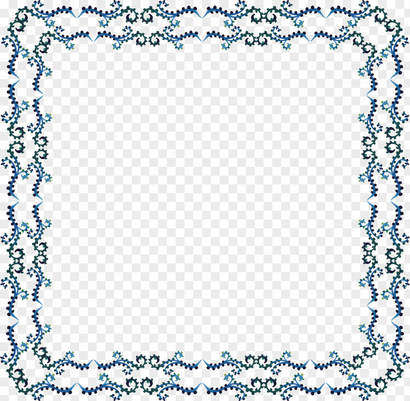 Dark Blue Wave Pattern Border RGB Color Model PNG