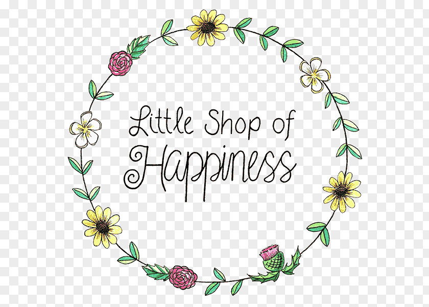 Gift Little Shop Of Happiness Floral Design Love PNG