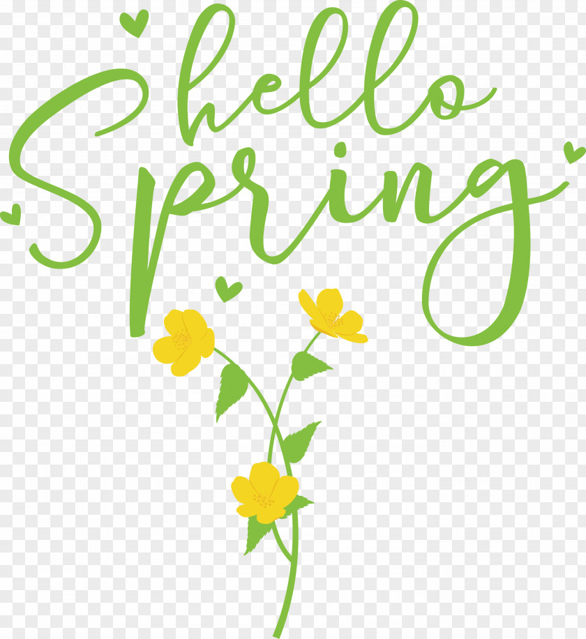 Hello Spring PNG