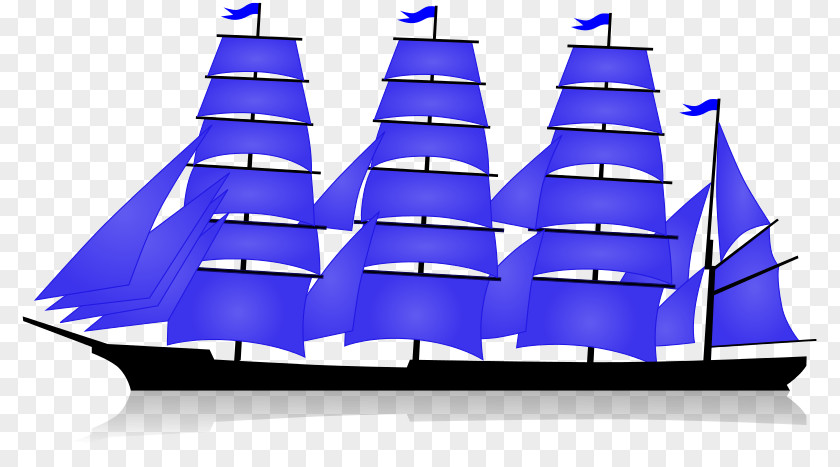 Sail Barque Mast Brigantine Schooner PNG