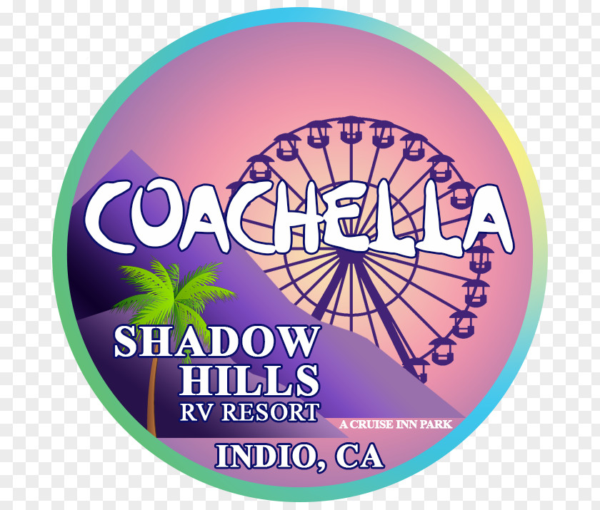 Coachella Logo Brand Sticker Label PNG