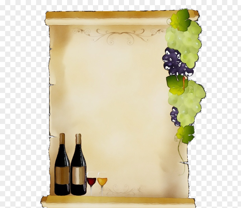 Dessert Wine Tableware Watercolor Background Frame PNG