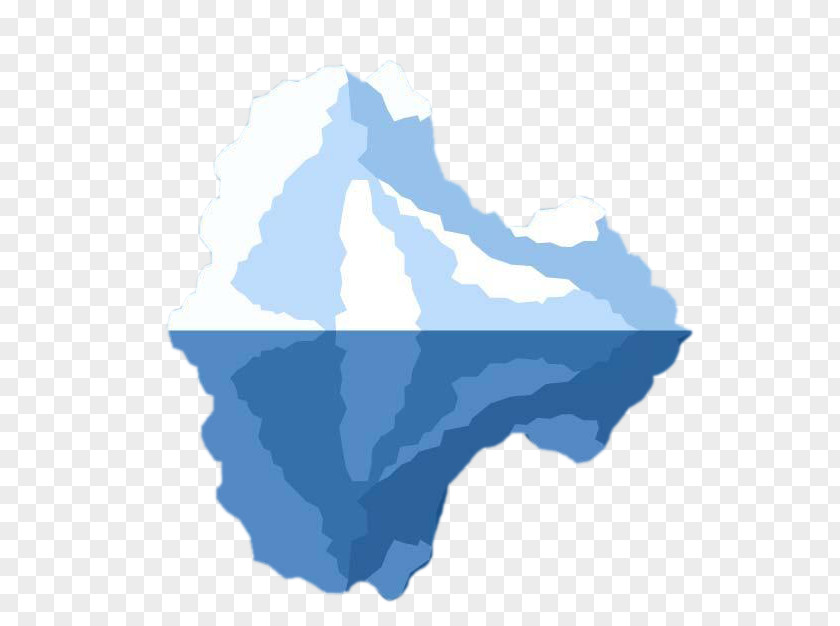 Iceberg Material Blue Cartoon PNG