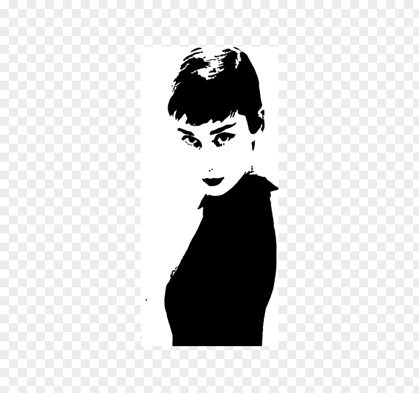 Silhouette Audrey Hepburn Wall Decal Sticker PNG