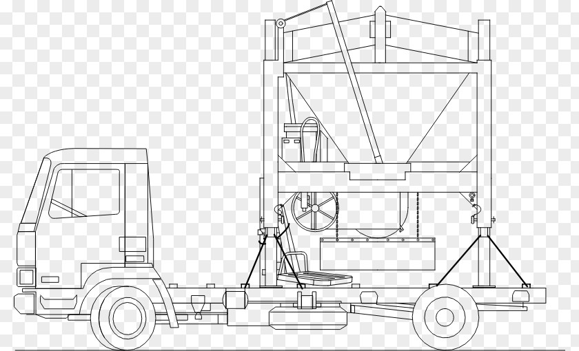 Truck Line Art Drawing Clip PNG