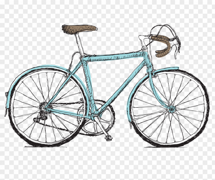 Vector Blue Bike Bicycle Poster Royalty-free Illustration PNG