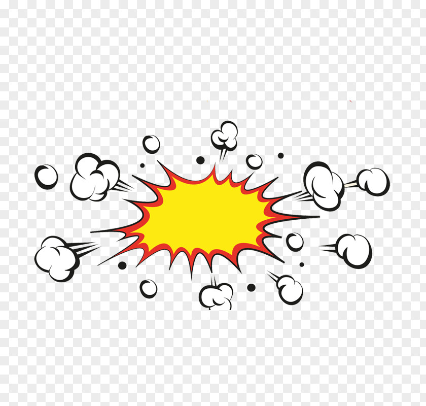 Flower Explosion Comics Cartoon Clip Art PNG