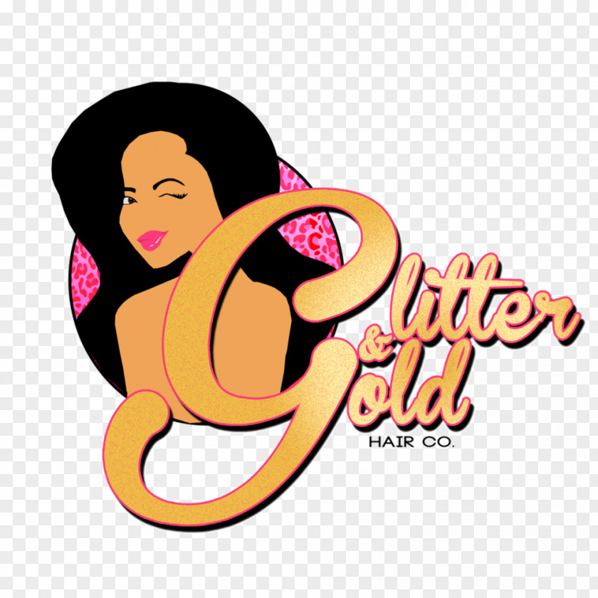 Gold Glitter Cartoon Logo Clip Art PNG
