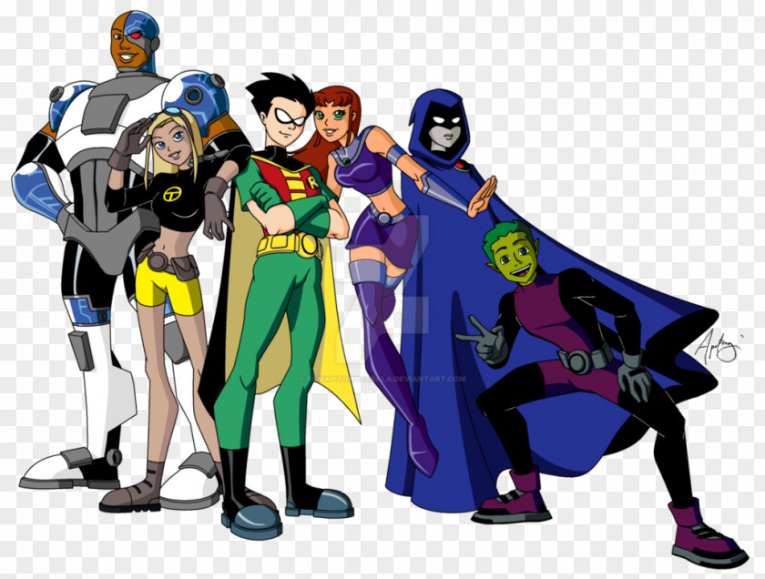 Teen Titans Image Raven Robin Beast Boy Nightwing PNG
