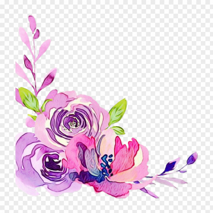 Watercolor Painting Flower Clip Art Image PNG