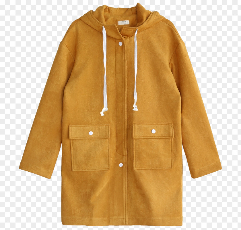Yellow Jacket Overcoat Windbreaker Outerwear PNG